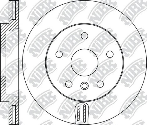Диск тормозной BMW X1 (F48) (14-) передний вентилируемый (1шт.) NIBK RN2057 NIBK