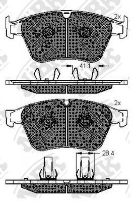 Колодки тормозные MERCEDES ML (W164) передние (4шт.) NIBK PN31014 NIBK