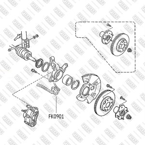 Опора шаровая нижняя левая/правая MAZDA 626 82- FK0901 FK0901 FIXAR