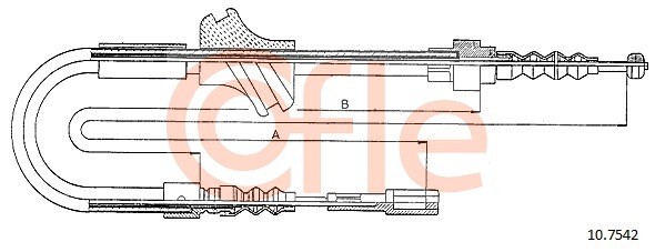 трос ручника п.\ Audi 80 Coupe <91disc 92107542 COFLE