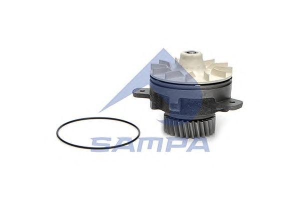Насос системы охлаждения D12C; Volvo FH12/FM12/NH12/dXi12 Impeller: ø130 mm 033168 SAMPA