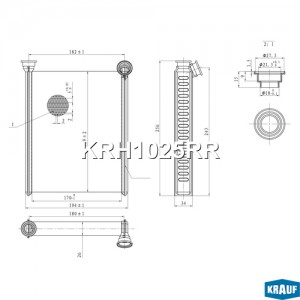 Радиатор отопителя KRH1025RR KRH1025RR KRAUF