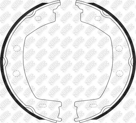 Колодки тормозные LAND ROVER Freelander (06-) задние барабанные (4шт.) NIBK FN0708 NIBK
