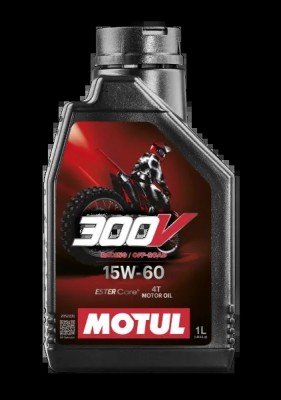Масло моторное для 4-х тактных двигателей MOTUL 300V 4T OFF ROAD 15W60 синт.1л 104137 MOTUL