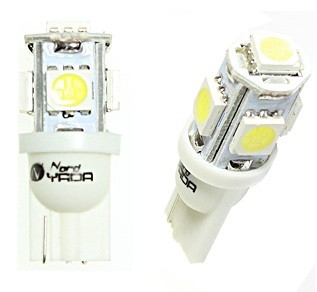 Лампа светодиодная W5W 12V 0,48W "NORD YADA" (T10-5 SMD (size 5050) 30lm белый) 902399 NORD YADA