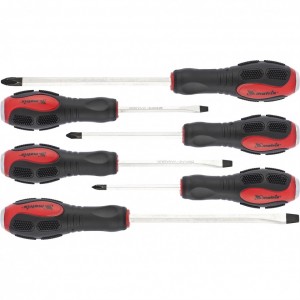 Набор отверток силовых SL5.0-SL8.0, PH1-PH3 6 предметов MATRIX 19120 MATRIX