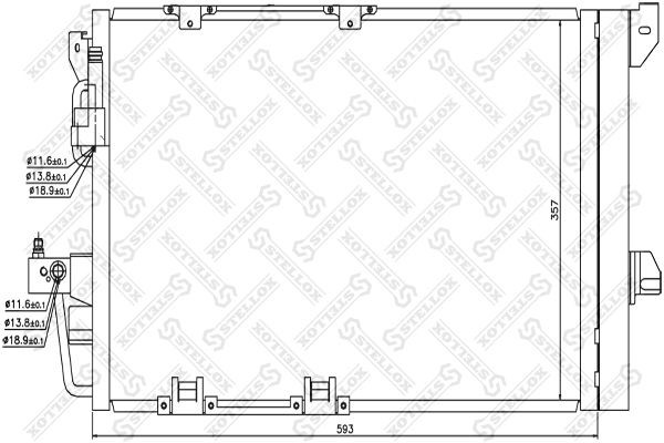 NS94650=BH7402319=VL818047=OL5326 [1850073] !радиатор конд.\ Opel Astra G all 02 10-45035-SX STELLOX