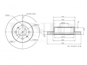 Диск тормозной передний BRD-20041 UNIO