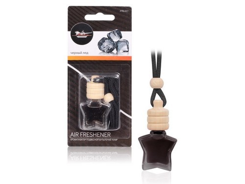 ароматизатор! подвесной бутылочка ''Star'' черный лед AFBU207 AIRLINE
