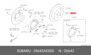 Заглушка тормозной системы барабана SUBARU SUBARU 26642AE000 SUBARU