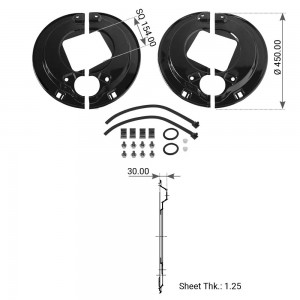 Защита тормозная SN4220-2, KVAD. 150mm 300181 MANSONS
