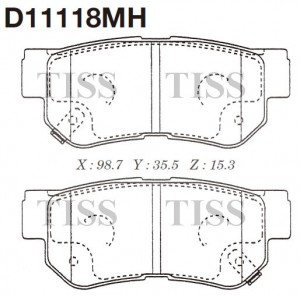 Колодки тормозные дисковые (с антискрипной пластиной)  HYUNDAI SONATA IV (EF) D1 D11118MH MK KASHIYAMA