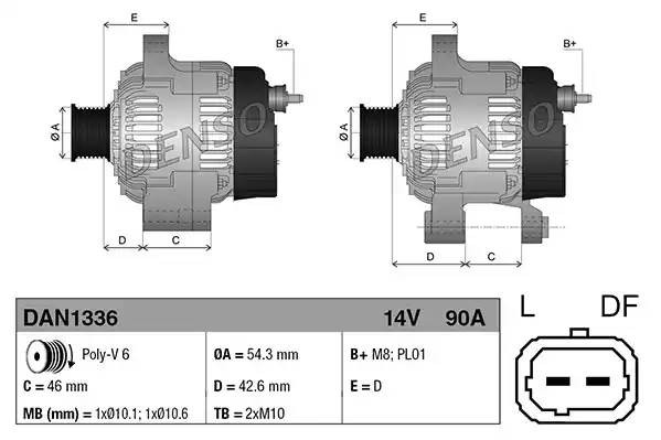 Генератор DAN1336 DAN1336 DENSO