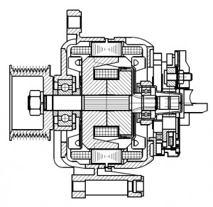 Генератор для а/м Mercedes-Benz Actros MP2/MP3 (03-) с дв. OM541/Axor (01-) с дв LG1599 START VOLT