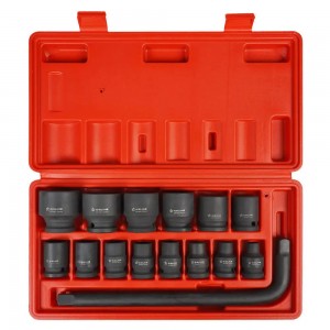 Набор головок ударных (15 предметов) "AIRLINE" (1/2"DR L=38 мм) (8-32мм, Г-ворот ATAS072 AIRLINE