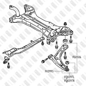 Опора шаровая нижняя левая/правая MITSUBISHI Lancer/Outlander 03-PEUGEOT 4007 03 FK0993 FIXAR