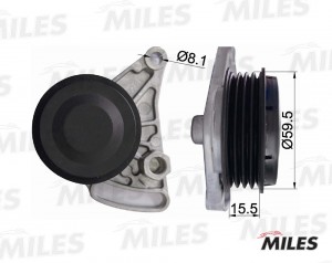 Натяжитель ремня приводного AUDI A4/A6/VW PASSAT 1.6-1.9D 95-05 AG00308 AG00308 MILES