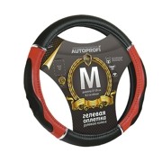 Оплетка руля (M) 37-39см черно-красная гелевая с тиснением AUTOPROFI GL1020BKRDM AUTOPROFI