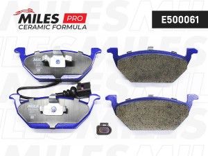 Колодки тормозные передние (Смесь CERAMIC серия PRO) AUDI A3 03/VW G4/G5/SKODA O E500061 MILES
