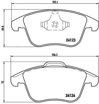 Колодки тормозные P24076 P24076 BREMBO