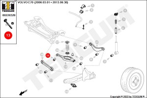 Болт регулировки развала кол 00228329 TEDGUM