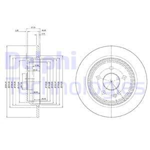 BG3969 диск тормозной задний!\ MB W639 Vito 3.0/3.2/2.2CDi 03> BG3969 DELPHI