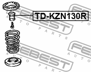 отбойник амортизатора заднего!\ Toyota Land Cruiser KDJ9#/KZJ9#/VZJ9# 96-02 TD-KZN130R FEBEST
