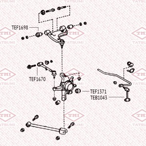 Сайлентблок задней цапфы TOYOTA Crown/Mark II 99-LEXUS IS/GS 97- TEF1371 TEF1371 TATSUMI