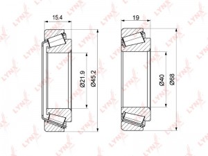 Подшипник ступицы передний подходит для MB E200K-63(W211/2) 02 / CLS250D-63(C218 WB-1283 LYNXAUTO