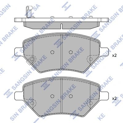 Колодки тормозные CHERY Tiggo 8 (Т18) /Tiggo 8 PRO SP2126F SP2126F SANGSIN