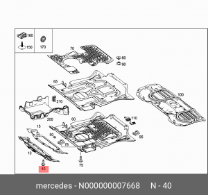 БОЛТ 000000007668 N 000000 007668 MERCEDES BENZ