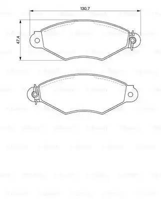 Колодки тормозные RENAULT Kangoo (97-09) передние (4шт.) BOSCH 0 986 424 453 BOSCH