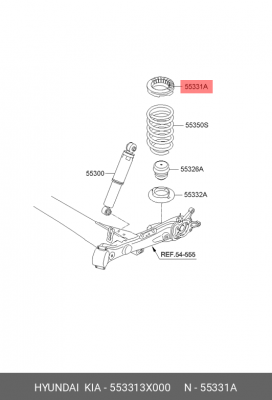 Прокладка HYUNDAI i30 (12-),Elantra (11-) KIA Cerato (13-) пружины подвески задн 553313X000 HYUNDAI KIA