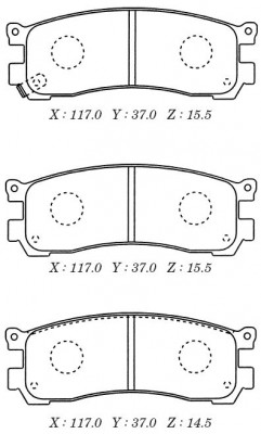 Колодки тормозные дисковые задн. Mazda MPV 2.0i-3.0i D3079M D3079M MK KASHIYAMA