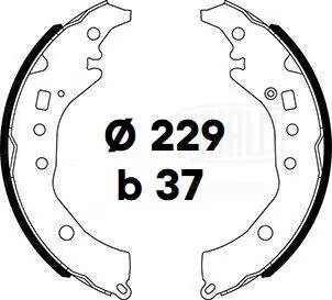 Колодки торм. Toyota Corolla (06-) барабан. 229x37 (GF 4536) GF 4536 TRIALLI