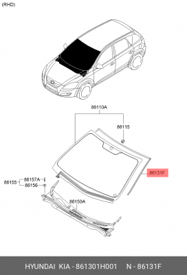 KIA CEED (2007>) 861301H001 HYUNDAI KIA