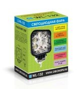фара светодиодная! WL-132S (дальн. свет, кв. мет.корп. 9 LED по кругу, 27W)\ 5208 VYMPEL