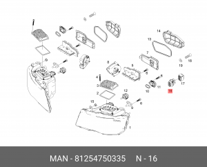 Корпус штифта HDSCS-D-6+4POLIG CODE A 81254750335 MAN