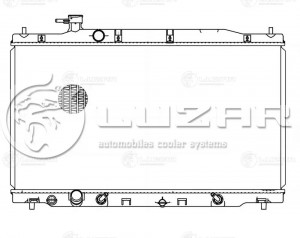 Радиатор охлаждения двигателя для а/м Honda CR-V (06-) 2.4i AT LRc231ZA LRC231ZA LUZAR