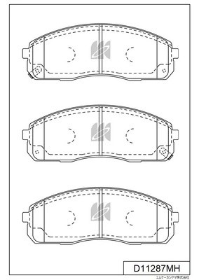 Колодки тормозные дисковые  KIA CARNIVAL II (GQ) D11287MH D11287MH MK KASHIYAMA