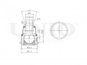 Опора шаровая передняя нижняя SSP-20001 UNIO