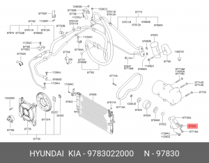 Ось ролика кондиционера 9783022000 HYUNDAI KIA