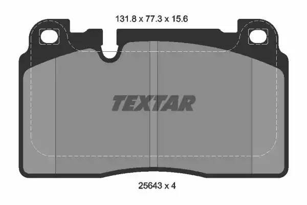 Колодки тормозные AUDI A7 (15-) передние (4шт.) TEXTAR 2564302 TEXTAR