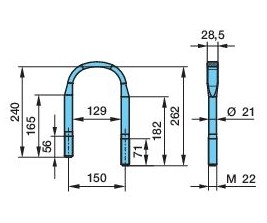 стремянка! 150xM22x2.5x240\ BPW 0313837094 BPW