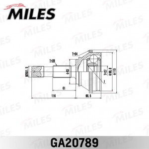 ШРУС наружный FIAT DUCATO 06-/DUCATO RUSSIA 08- (GSP 810094) GA20789 GA20789 MILES