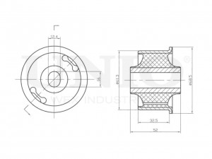 С/блок задний переднего нижнего рычага RMP-20473 UNIO