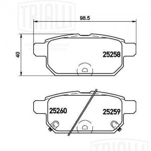 Колодки торм. Suzuki Swift (11-) диск. зад. (PF 4100) PF4100 TRIALLI
