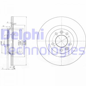BG3836 диск тормозной задний!\ Peugeot 407 1.8-3.0 04> BG3836 DELPHI
