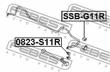 Втулка заднего стабилизатора D18 SSB-G11R FEBEST