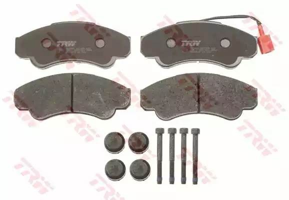Колодки тормозные PEUGEOT Boxer CITROEN Jumper FIAT Ducato (94-) передние (4шт.) GDB1518 TRW